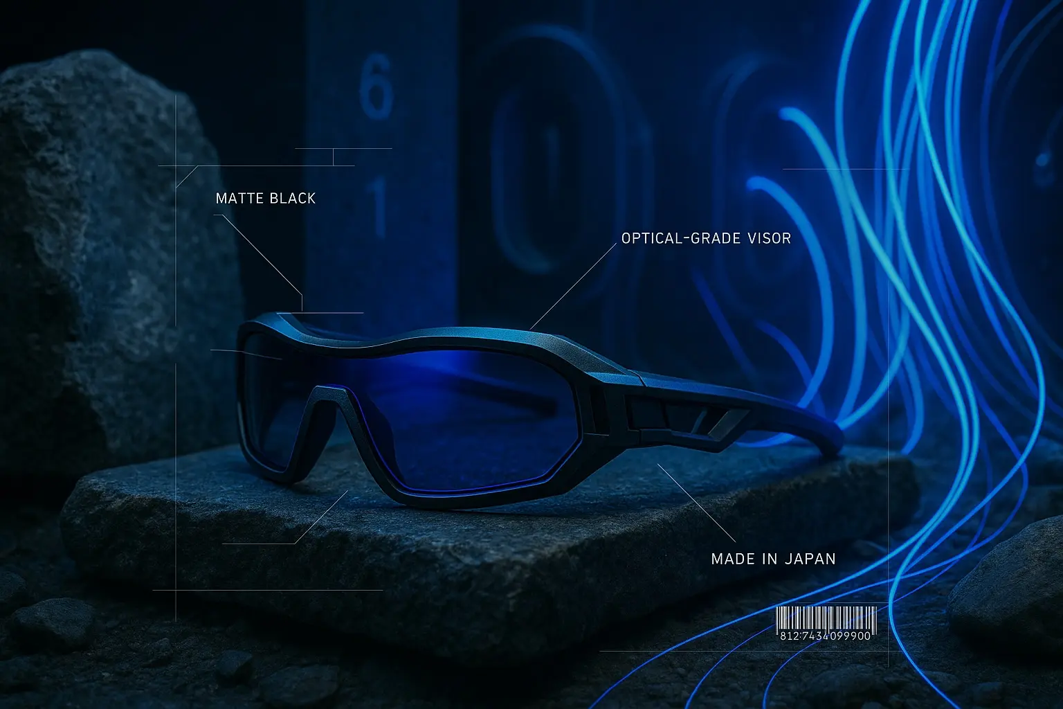 Poster of a pair of glasses made on Blender 